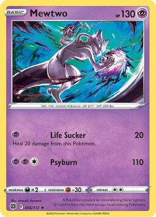 Mewtwo 56/172  - Rare - SWSH09: Brilliant Stars