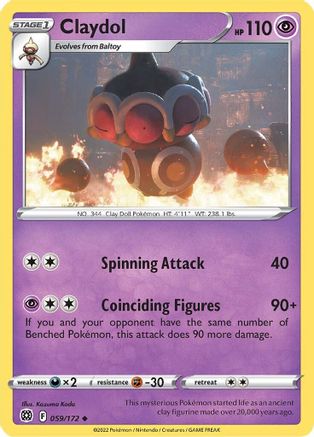 Claydol 59/172  - Uncommon - SWSH09: Brilliant Stars
