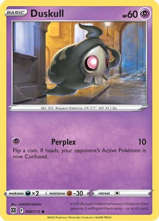 Duskull 60/172  - Common - SWSH09: Brilliant Stars