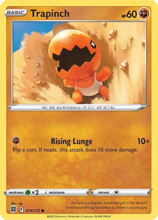 Trapinch 74/172  - Common - SWSH09: Brilliant Stars