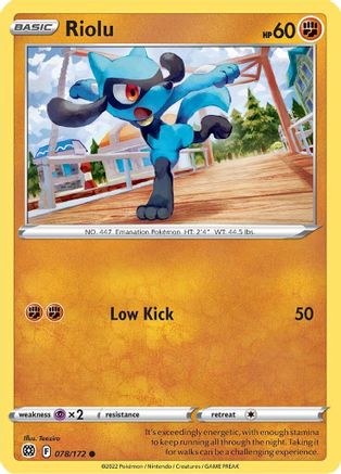 Riolu 78/172  - Common - SWSH09: Brilliant Stars