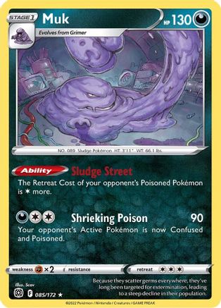 Muk 85/172  - Rare - SWSH09: Brilliant Stars