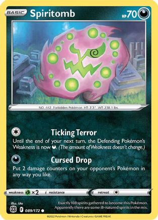 Spiritomb 89/172  - Common - SWSH09: Brilliant Stars