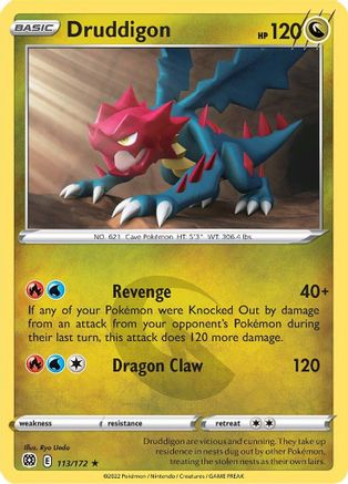 Druddigon 113/172  - Rare - SWSH09: Brilliant Stars