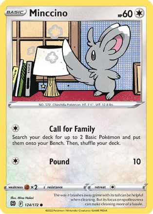 Minccino 124/172  - Common - SWSH09: Brilliant Stars