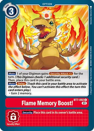 Flame Memory Boost! (BT7-092)  Common - Next Adventure