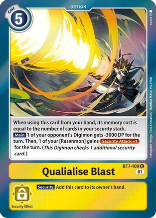 Qualialise Blast (BT7-100) Foil Rare - Next Adventure