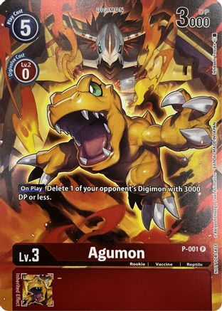 Agumon - P-001 (Tamer's Evolution Box 2) (P-001) Foil Promo - Digimon Promotion Cards