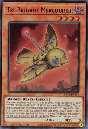 Tri-Brigade Mercourier (SDAZ-EN001) - Ultra Rare - 1st Edition - Structure Deck: Albaz Strike
