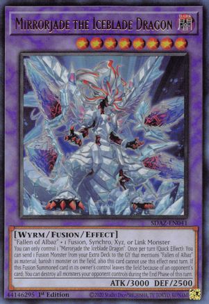 Mirrorjade the Iceblade Dragon (SDAZ-EN041) - Ultra Rare - 1st Edition - Structure Deck: Albaz Strike