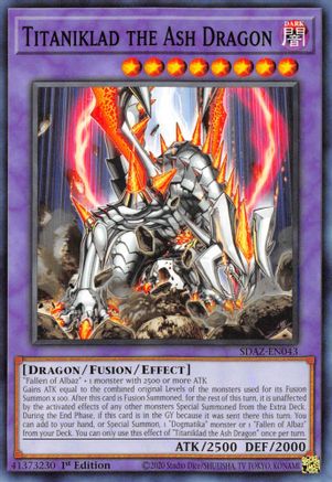 Titaniklad the Ash Dragon (SDAZ-EN043) - Common - 1st Edition - Structure Deck: Albaz Strike