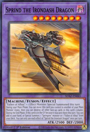 Sprind the Irondash Dragon (SDAZ-EN045) - Common - Structure Deck: Albaz Strike