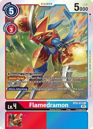 Flamedramon (BT8-012) Foil Rare - New Awakening