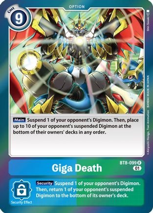 Giga Death (BT8-099) Foil Rare - New Awakening