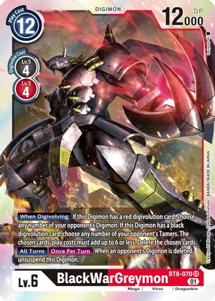 BlackWarGreymon (BT8-070) Foil Super Rare - New Awakening