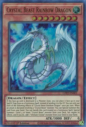 Crystal Beast Rainbow Dragon (GFP2-EN001) - Ultra Rare - 1st Edition - Ghosts From the Past: The 2nd Haunting