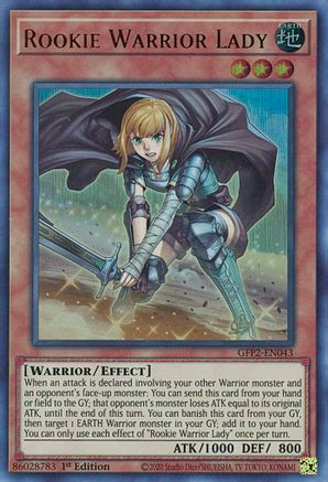 Rookie Warrior Lady (GFP2-EN043) - Ultra Rare - 1st Edition - Ghosts From the Past: The 2nd Haunting