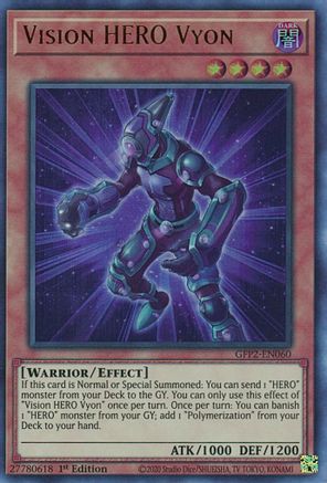 Vision HERO Vyon (GFP2-EN060) - Ultra Rare - 1st Edition - Ghosts From the Past: The 2nd Haunting