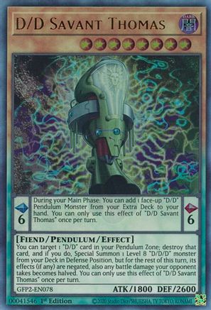 D/D Savant Thomas (GFP2-EN078) - Ultra Rare - Ghosts From the Past: The 2nd Haunting