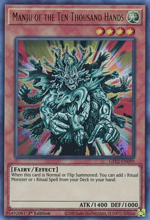 Manju of the Ten Thousand Hands (GFP2-EN099) - Ultra Rare - Ghosts From the Past: The 2nd Haunting