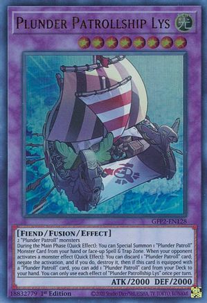Plunder Patrollship Lys (GFP2-EN128) - Ultra Rare - 1st Edition - Ghosts From the Past: The 2nd Haunting