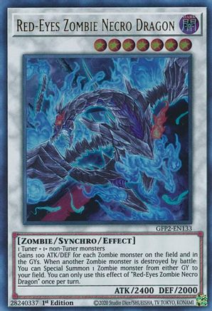 Red-Eyes Zombie Necro Dragon (GFP2-EN133) - Ultra Rare - 1st Edition - Ghosts From the Past: The 2nd Haunting