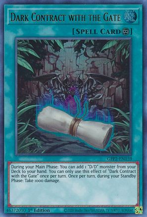 Dark Contract with the Gate (GFP2-EN159) - Ultra Rare - Ghosts From the Past: The 2nd Haunting