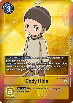 Cody Hida (Box Topper) (BT8-089) Foil Rare - New Awakening