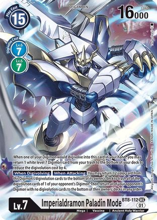 Imperialdramon Paladin Mode (Alternate Art) (BT8-112) Foil Secret Rare - New Awakening