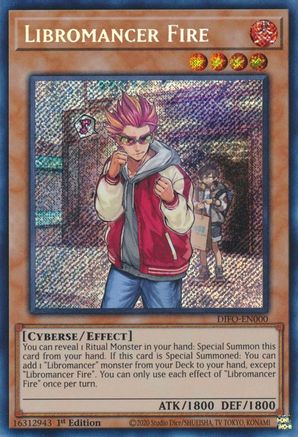 Libromancer Fire (DIFO-EN000) - Secret Rare - 1st Edition - Dimension Force