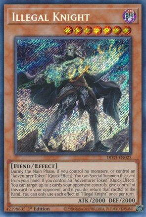 Illegal Knight (DIFO-EN023) - Secret Rare - 1st Edition - Dimension Force