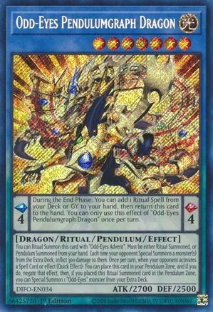 Odd-Eyes Pendulumgraph Dragon (DIFO-EN034) - Secret Rare - Dimension Force