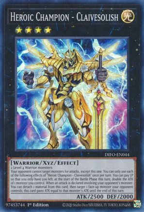 Heroic Champion - Claivesolish (DIFO-EN044) - Super Rare - Dimension Force