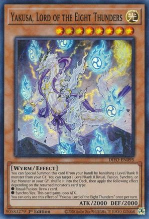 Yakusa, Lord of the Eight Thunders (DIFO-EN095) - Super Rare - 1st Edition - Dimension Force