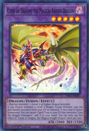 Curse of Dragon, the Magical Knight Dragon (DIFO-EN097) - Super Rare - Dimension Force