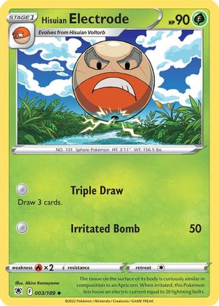 Hisuian Electrode 3/189  - Uncommon - SWSH10: Astral Radiance