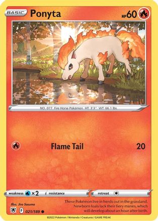 Ponyta 21/189  - Common - SWSH10: Astral Radiance