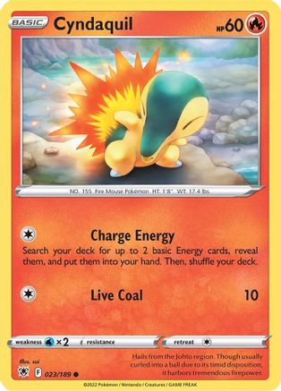 Cyndaquil 23/189  - Common - SWSH10: Astral Radiance
