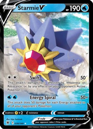 Starmie V 30/189 Holofoil - Ultra Rare - SWSH10: Astral Radiance