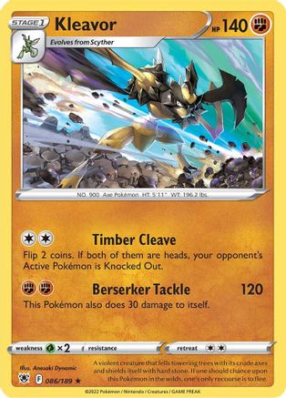 Kleavor (86) 86/189 Holofoil - Holo Rare - SWSH10: Astral Radiance