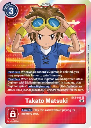 Takato Matsuki (EX2-056) Foil Rare - Digital Hazard