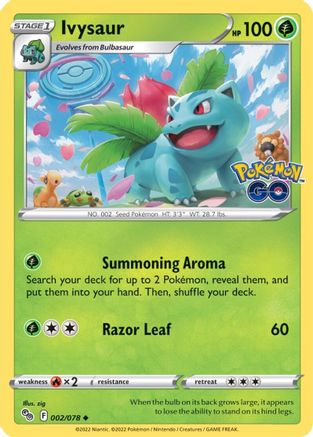 Ivysaur 2/78  - Uncommon - Pokemon GO