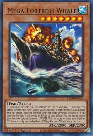 Mega Fortress Whale (LED9-EN016) - Ultra Rare - 1st Edition - Legendary Duelists: Duels From the Deep