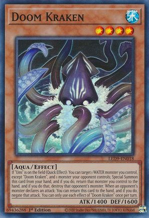 Doom Kraken (LED9-EN018) - Super Rare - 1st Edition - Legendary Duelists: Duels From the Deep