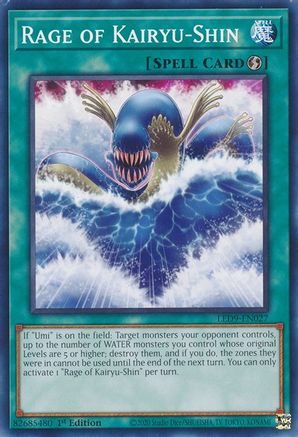 Rage of Kairyu-Shin (LED9-EN027) - Common - Legendary Duelists: Duels From the Deep