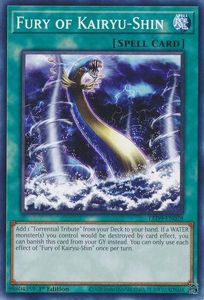 Fury of Kairyu-Shin (LED9-EN028) - Common - Legendary Duelists: Duels From the Deep