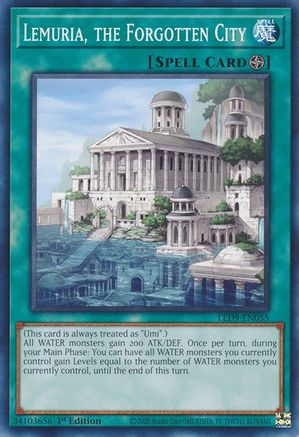 Lemuria, the Forgotten City (LED9-EN055) - Common - 1st Edition - Legendary Duelists: Duels From the Deep