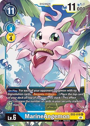 MarineAngemon (EX2-018) Foil Rare - Digital Hazard