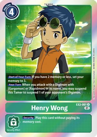 Henry Wong (EX2-061) Foil Rare - Digital Hazard