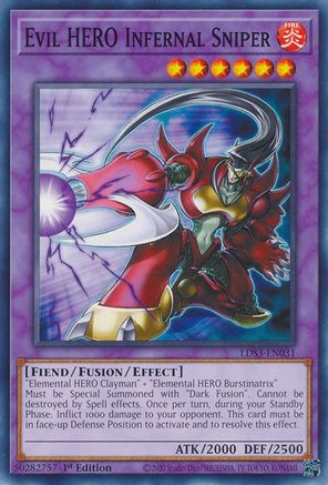 Evil HERO Infernal Sniper (LDS3-EN031) - Common - Legendary Duelists: Season 3
